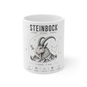 Steinbock Zodiac Mug – Capricorn Astrology Ceramic Coffee Cup (Dec 22–Jan 19)