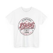 1986 Vintage Birthday T-Shirt — Retro 35th Anniversary Tee - Image 3