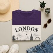 London England Vintage Skyline T-Shirt — Big Ben & London Eye Travel Tee - Image 33