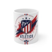 Atlético de Madrid Crest Ceramic Mug — Red & Navy Fan Coffee Cup