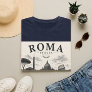 Roma Italia Graphic T-Shirt — Vintage Rome Cityscape Tee - Image 29