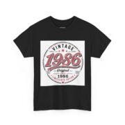 1986 Vintage Birthday T-Shirt — Retro 35th Anniversary Tee - Image 7