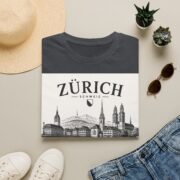 Zürich Skyline T-Shirt — Schweiz Cityscape Travel Tee - Image 25