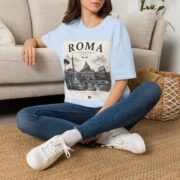 Roma Italia Graphic T-Shirt — Vintage Rome Cityscape Tee - Image 26