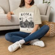 Roma Italia Graphic T-Shirt — Vintage Rome Cityscape Tee - Image 10