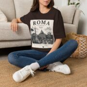 Roma Italia Graphic T-Shirt — Vintage Rome Cityscape Tee - Image 14