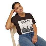 Paris France Vintage Skyline T-Shirt — Eiffel Tower Travel Tee - Image 2