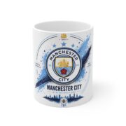 Manchester City Ceramic Mug – Football Club Crest Coffee Cup