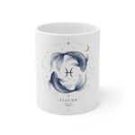 Pisces Zodiac Ceramic Mug – Fische Astrology Coffee Cup with Pisces Symbol