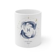 Pisces Zodiac Ceramic Mug – Fische Astrology Coffee Cup with Pisces Symbol