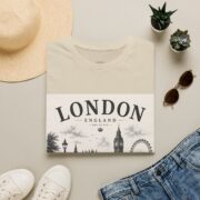 London England Vintage Skyline T-Shirt — Big Ben & London Eye Travel Tee - Image 9