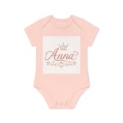 Anna Princess Baby Bodysuit — Personalized Rose Gold Name Infant Onesie - Image 4