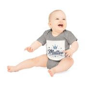 Baby Bodysuit — Personalized "Matteo" Crown Baby Onesie | Newborn Gift - Image 6