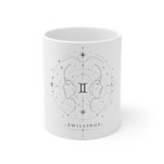 Gemini Zodiac Mug – 'Zwillinge' Astrology Ceramic Coffee Cup