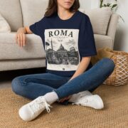 Roma Italia Graphic T-Shirt — Vintage Rome Cityscape Tee - Image 30