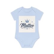 Baby Bodysuit — Personalized "Matteo" Crown Baby Onesie | Newborn Gift - Image 7