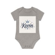 Personalized Baby Bodysuit "Kevin" — Crown Name Onesie, Newborn Gift - Image 4