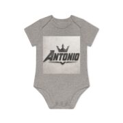 Antonio Baby Bodysuit — Crown Name Personalized Organic Short Sleeve - Image 4