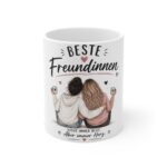 Beste Freundinnen Ceramic Mug — "Nicht immer Blut, aber immer Herz" Friendship Gift