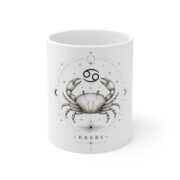 Cancer Zodiac Coffee Mug — 'Krebs' Crab Astrology Ceramic Mug