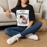 Beste Freundinnen T-Shirt – BFF Freundschaftsshirt mit Herzmotiv - Image 7