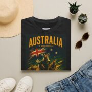 Australia Soccerroos T‑Shirt — Vintage Kangaroo & Flag Soccer Fan Tee - Image 5