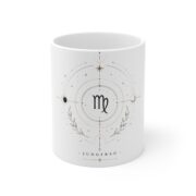 Virgo Zodiac Ceramic Mug — 'Jungfrau' Astrology Coffee Cup