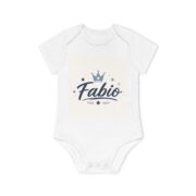 Fabio Baby Bodysuit — Personalized Crown Name Infant Onesie