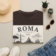 Roma Italia Graphic T-Shirt — Vintage Rome Cityscape Tee - Image 13