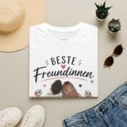 Beste Freundinnen T-Shirt – BFF Freundschaftsshirt mit Herzmotiv - Image 2