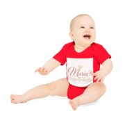 Maria Baby Bodysuit — Personalized Pink Princess Organic Short Sleeve Onesie - Image 12