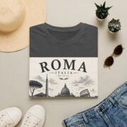 Roma Italia Graphic T-Shirt — Vintage Rome Cityscape Tee - Image 21