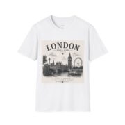 London England Vintage Skyline T-Shirt — Big Ben & London Eye Travel Tee - Image 3
