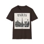 Paris France Vintage Skyline T-Shirt — Eiffel Tower Travel Tee