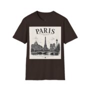 Paris France Vintage Skyline T-Shirt — Eiffel Tower Travel Tee