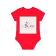Personalized Baby Bodysuit — "Alessia" Script Name Design with Hearts - Image 10
