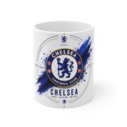 Chelsea Football Club Crest Ceramic Mug – Blue Splash Soccer Fan Gift