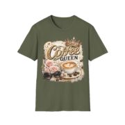 Coffee Queen T‑Shirt — Vintage Crown Latte Design - Image 11