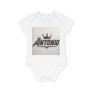 Antonio Baby Bodysuit — Crown Name Personalized Organic Short Sleeve