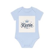 Personalized Baby Bodysuit "Kevin" — Crown Name Onesie, Newborn Gift - Image 7