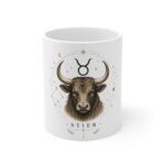 Taurus Zodiac Mug — 'Stier' Bull Astrology Ceramic Coffee Cup