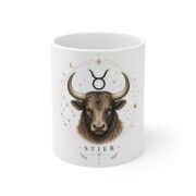 Taurus Zodiac Mug — 'Stier' Bull Astrology Ceramic Coffee Cup