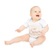 Personalized Baby Bodysuit "Sara" – Rose Gold Crown Newborn Gift - Image 3