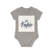 Fabio Baby Bodysuit — Personalized Crown Name Infant Onesie - Image 4