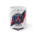 Paris Saint-Germain Crest Ceramic Mug – PSG Football Fan Coffee Cup