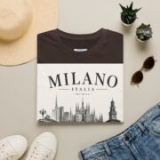 Milano Italia Skyline T-Shirt — Vintage Duomo Graphic Tee - Image 17
