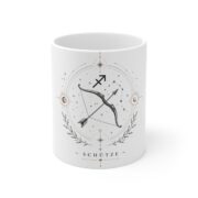 Sagittarius Zodiac Mug – Schütze Bow & Arrow Astrology Coffee Cup