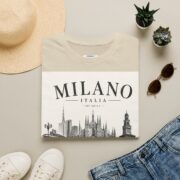 Milano Italia Skyline T-Shirt — Vintage Duomo Graphic Tee - Image 9