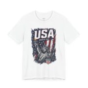 USA World Cup T-Shirt — Patriotic Soccer Tee with Statue of Liberty & Flag