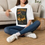 Australia Soccerroos T‑Shirt — Vintage Kangaroo & Flag Soccer Fan Tee - Image 2